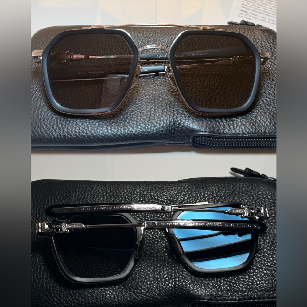 Chrome Hearts Black & Silver Factory Diamond Glasses / Sunglasses